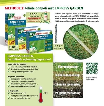 Promoties Empress garden, de radicale oplossing tegen mos! - BSI - Geldig van 26/03/2018 tot 31/10/2018 bij Multi Bazar