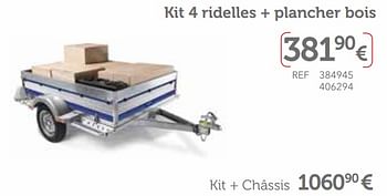 Promoties Kit 4 ridelles + plancher bois premium 145 evo - Norauto - Geldig van 27/03/2018 tot 31/03/2019 bij Auto 5