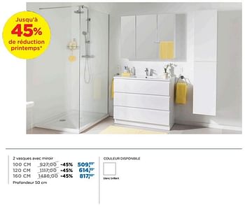 Promoties Linie meubles salle de bains sur socle figo - Linie - Geldig van 01/04/2018 tot 28/04/2018 bij X2O