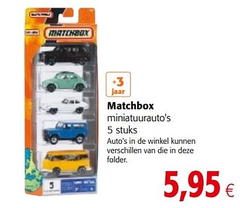 gloeilamp Aan Steil Matchbox Matchbox miniatuurauto`s - Promotie bij Colruyt