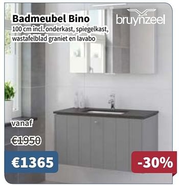 Promoties Bruynzeel badmeubel bino - Bruynzeel - Geldig van 29/03/2018 tot 11/04/2018 bij Cevo Market