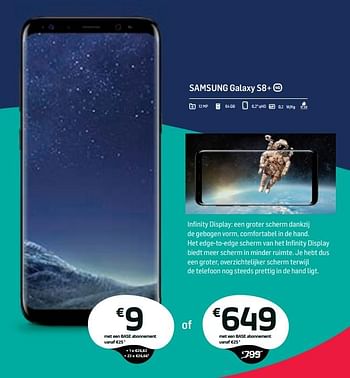 Promotions Samsung galaxy s8+ - Samsung - Valide de 02/04/2018 à 01/05/2018 chez Base