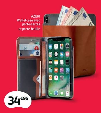 Promotions Azuri walletcase avec porte-cartes et porte-feuille - Azuri - Valide de 02/04/2018 à 01/05/2018 chez Base