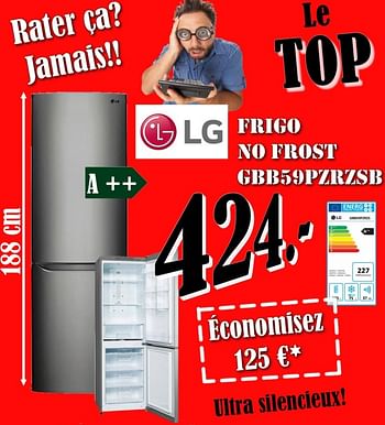 Promotions Lg frigo no frost gbb59pzrzsb - LG - Valide de 02/04/2018 à 30/04/2018 chez Electro Zschau