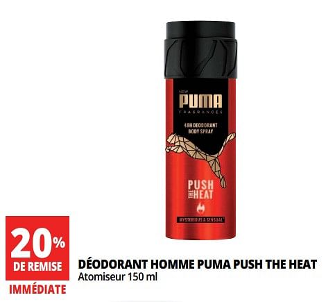 ادان Puma Déodorant homme puma push the heat - En promotion chez Auchan ... ادان