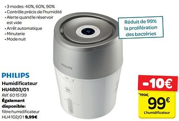 Philips Philips Humidificateur Hu4803 01 En Promotion Chez Carrefour