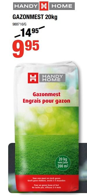 Promoties Gazonmest - Huismerk - HandyHome - Geldig van 05/04/2018 tot 22/04/2018 bij HandyHome