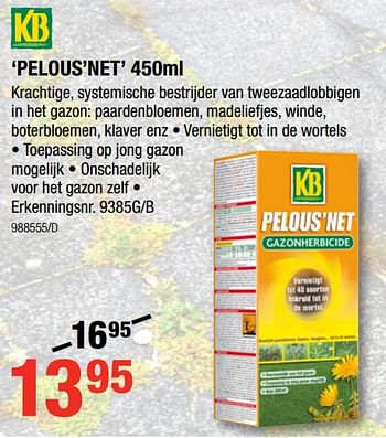 Promoties Pelous net - KB - Geldig van 05/04/2018 tot 22/04/2018 bij HandyHome