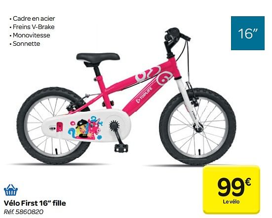 Velo best sale carrefour fille