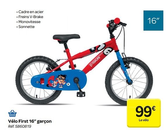 Velo fille 16 online pouces carrefour