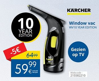 Promoties Kärcher window vac wv10 year edition - Kärcher - Geldig van 29/03/2018 tot 28/04/2018 bij Eldi