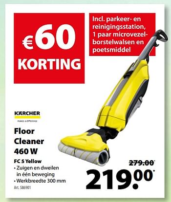 Promotions Karcher floor cleaner 460 w fc 5 yellow - Kärcher - Valide de 11/04/2018 à 23/04/2018 chez Gamma