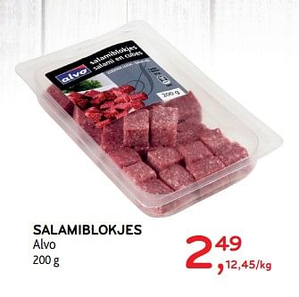 Promoties Salamiblokjes alvo - Huismerk - Alvo - Geldig van 11/04/2018 tot 24/04/2018 bij Alvo