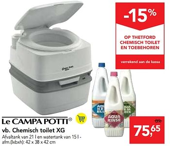 Promoties Le campa potti chemisch toilet xg - Le Campa Potti - Geldig van 11/04/2018 tot 24/04/2018 bij Makro