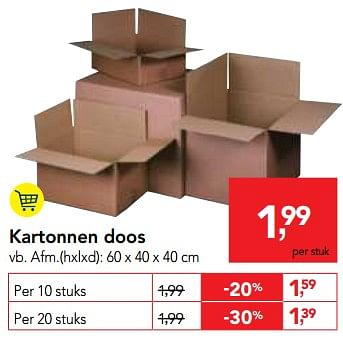 Promoties Kartonnen doos - Huismerk - Makro - Geldig van 11/04/2018 tot 24/04/2018 bij Makro
