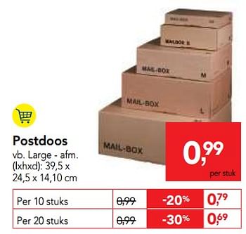 Promoties Postdoos - Huismerk - Makro - Geldig van 11/04/2018 tot 24/04/2018 bij Makro