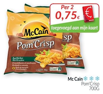 Promoties Mc cain pomcrisp - Mc Cain - Geldig van 02/04/2018 tot 30/04/2018 bij Intermarche