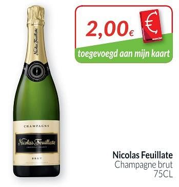 Promoties Nicolas feuillate champagne brut - Champagne - Geldig van 02/04/2018 tot 30/04/2018 bij Intermarche