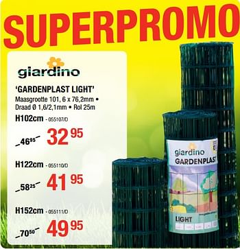 Promoties Gardenplast ligh - Giardino - Geldig van 05/04/2018 tot 22/04/2018 bij HandyHome