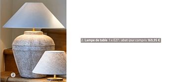 Promotions Lampe de table - Produit Maison - Euroshop - Valide de 20/03/2018 à 30/06/2018 chez Euro Shop