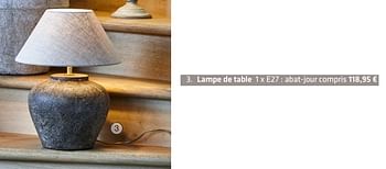 Promotions Lampe de table - Produit Maison - Euroshop - Valide de 20/03/2018 à 30/06/2018 chez Euro Shop