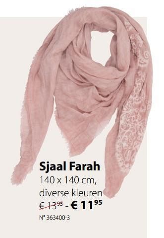 Promoties Sjaal farah - Huismerk - Unikamp - Geldig van 26/03/2018 tot 29/04/2018 bij Unikamp