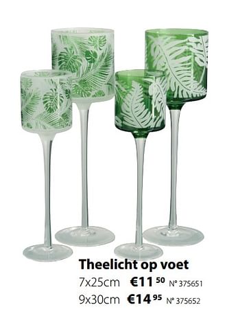Promoties Theelicht op voet - Huismerk - Unikamp - Geldig van 26/03/2018 tot 29/04/2018 bij Unikamp
