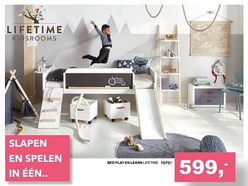 Promoties Bed play en learn - Lifetime Kidsrooms - Geldig van 01/04/2018 tot 28/04/2018 bij Baby & Tiener Megastore