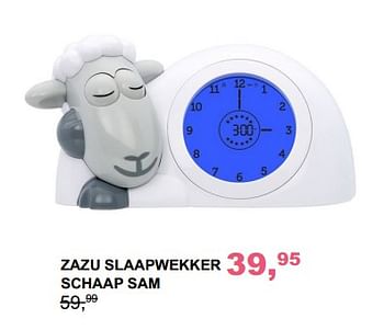 Promoties Zazu slaapwekker schaap sam - Zazu - Geldig van 01/04/2018 tot 28/04/2018 bij Baby & Tiener Megastore