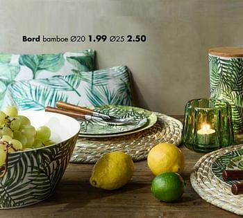 Promoties Bord bamboe - Huismerk - Multi Bazar - Geldig van 02/04/2018 tot 06/05/2018 bij Multi Bazar