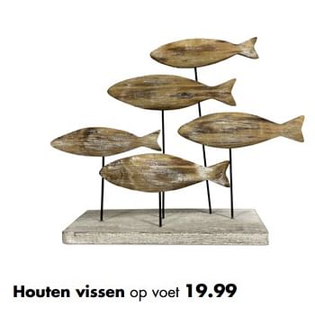 Promoties Houten vissen op voet - Huismerk - Multi Bazar - Geldig van 02/04/2018 tot 06/05/2018 bij Multi Bazar