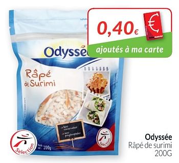 Promoties Odyssée râpé de surimi - Odyssee - Geldig van 02/04/2018 tot 30/04/2018 bij Intermarche