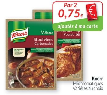 Promotions Knorr mix aromatiques - Knorr - Valide de 02/04/2018 à 30/04/2018 chez Intermarche