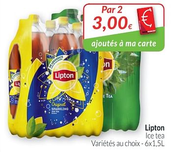 Promotions Lipton ice tea - Lipton - Valide de 02/04/2018 à 30/04/2018 chez Intermarche