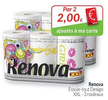 Promotions Renova essuie-tout design - Renova - Valide de 02/04/2018 à 30/04/2018 chez Intermarche