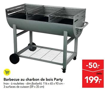 Promoties Barbecue au charbon de bois party - Huismerk - Makro - Geldig van 11/04/2018 tot 24/04/2018 bij Makro