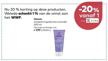 Promoties Weleda ontspanningsdouche lavendel - Weleda - Geldig van 04/04/2018 tot 01/05/2018 bij Bioplanet