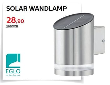 Promotions Solar wandlamp - Eglo - Valide de 28/03/2018 à 30/06/2018 chez Hubo