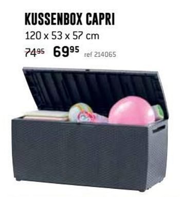 Promoties Kussenbox capri - Huismerk - Free Time - Geldig van 26/03/2018 tot 29/04/2018 bij Freetime