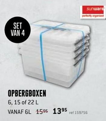 Promoties Opbergboxen - Sunware - Geldig van 26/03/2018 tot 29/04/2018 bij Freetime