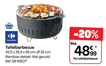 Promoties Tafelbarbecue - Huismerk - Carrefour  - Geldig van 30/03/2018 tot 30/06/2018 bij Carrefour