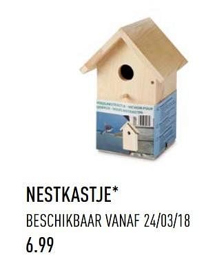 Promoties Nestkastje - Huismerk - Aldi - Geldig van 03/04/2018 tot 30/06/2018 bij Aldi