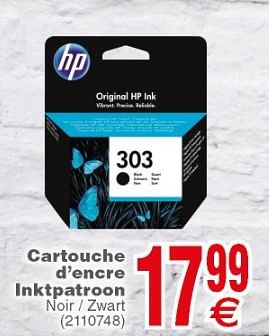 Promoties Hp cartouche d`encre inktpatroon - HP - Geldig van 10/04/2018 tot 23/04/2018 bij Cora