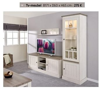 Promoties Tv-meubel - Huismerk - Euroshop - Geldig van 20/03/2018 tot 30/06/2018 bij Euro Shop