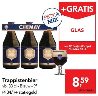 Promoties Trappistenbier blauw - Chimay - Geldig van 11/04/2018 tot 24/04/2018 bij Makro