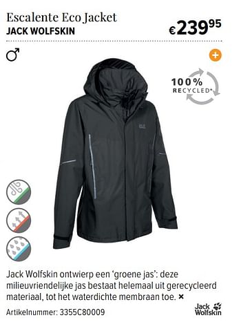 Promoties Escalente eco jacket - Jack Wolfskin - Geldig van 21/03/2018 tot 30/04/2018 bij A.S.Adventure