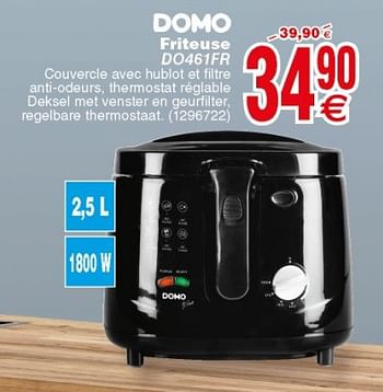 Promoties Domo elektro friteuse do461fr - Domo elektro - Geldig van 10/04/2018 tot 23/04/2018 bij Cora