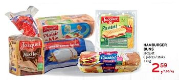 Promoties Hamburger buns jacquet - Jacquet - Geldig van 11/04/2018 tot 24/04/2018 bij Alvo