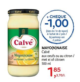 Promoties Mayo(n)naise calvé - Calve - Geldig van 11/04/2018 tot 24/04/2018 bij Alvo