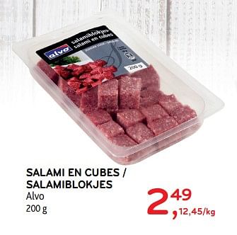 Promotions Salami en cubes - Produit maison - Alvo - Valide de 11/04/2018 à 24/04/2018 chez Alvo